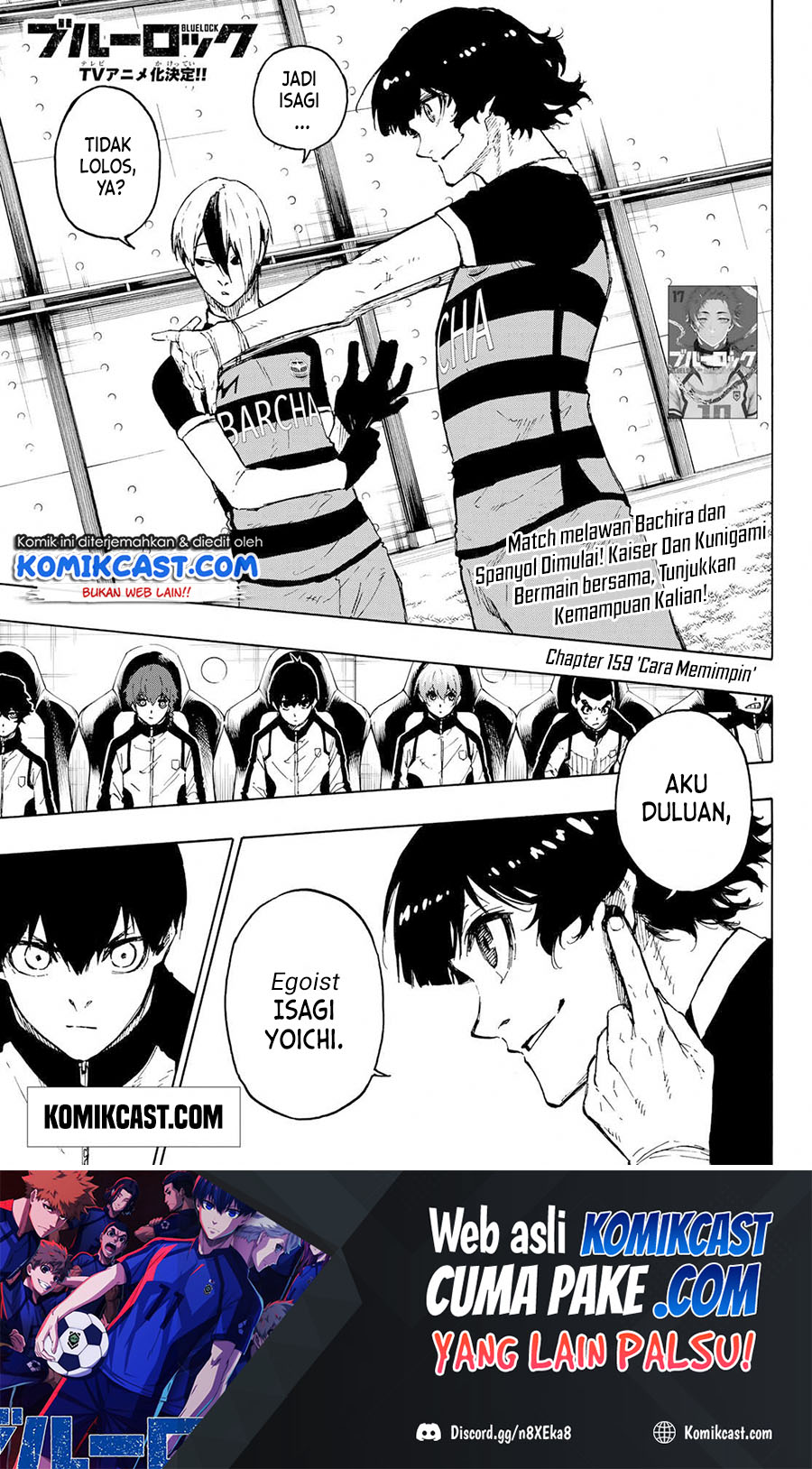 Blue Lock Chapter 159 Bahasa Indonesia