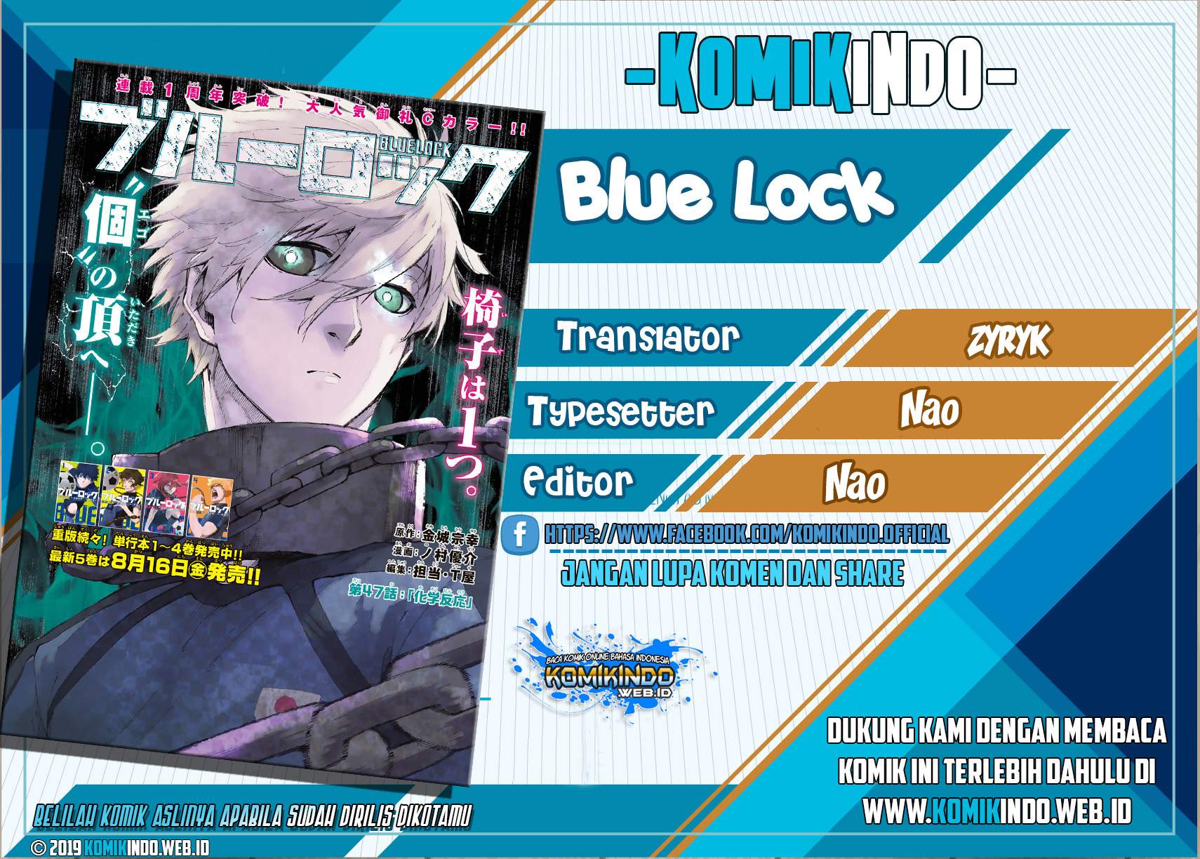 Blue Lock Chapter 19 Bahasa Indonesia