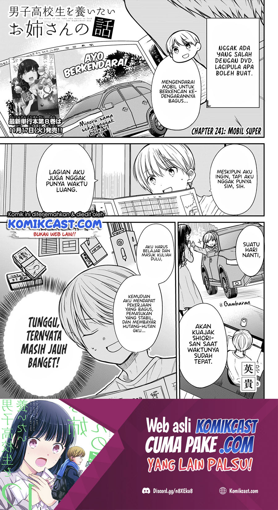 Danshi Koukousei wo Yashinaitai Onee-san no Hanashi Chapter 241 Bahasa Indonesia