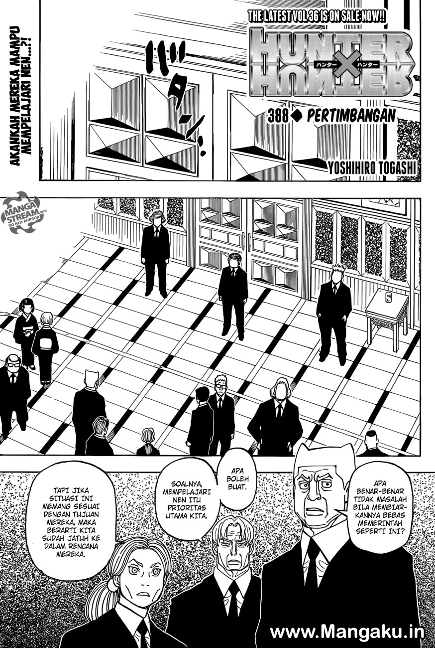 Hunter x Hunter Chapter 388 Bahasa Indonesia