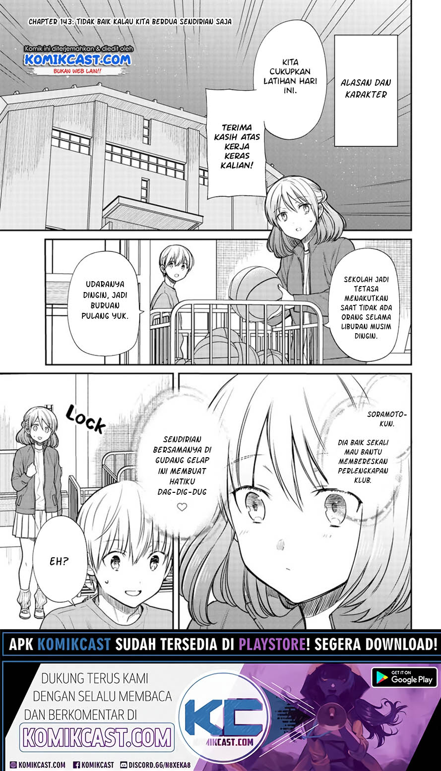 Danshi Koukousei wo Yashinaitai Onee-san no Hanashi Chapter 143 Bahasa Indonesia