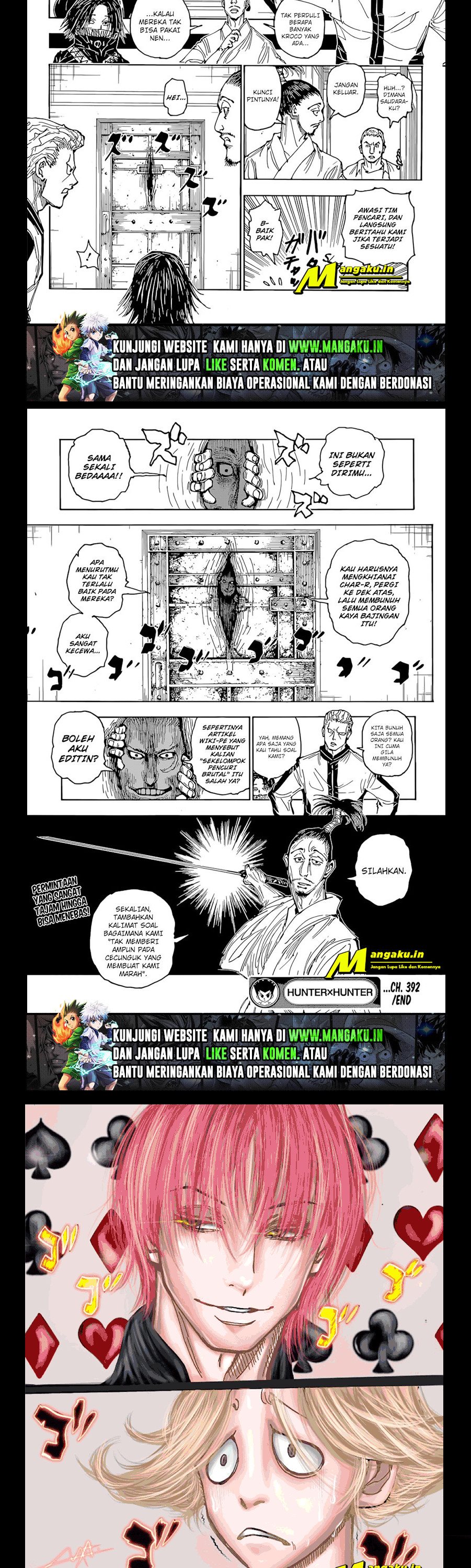 Hunter x Hunter Chapter 392 Bahasa Indonesia