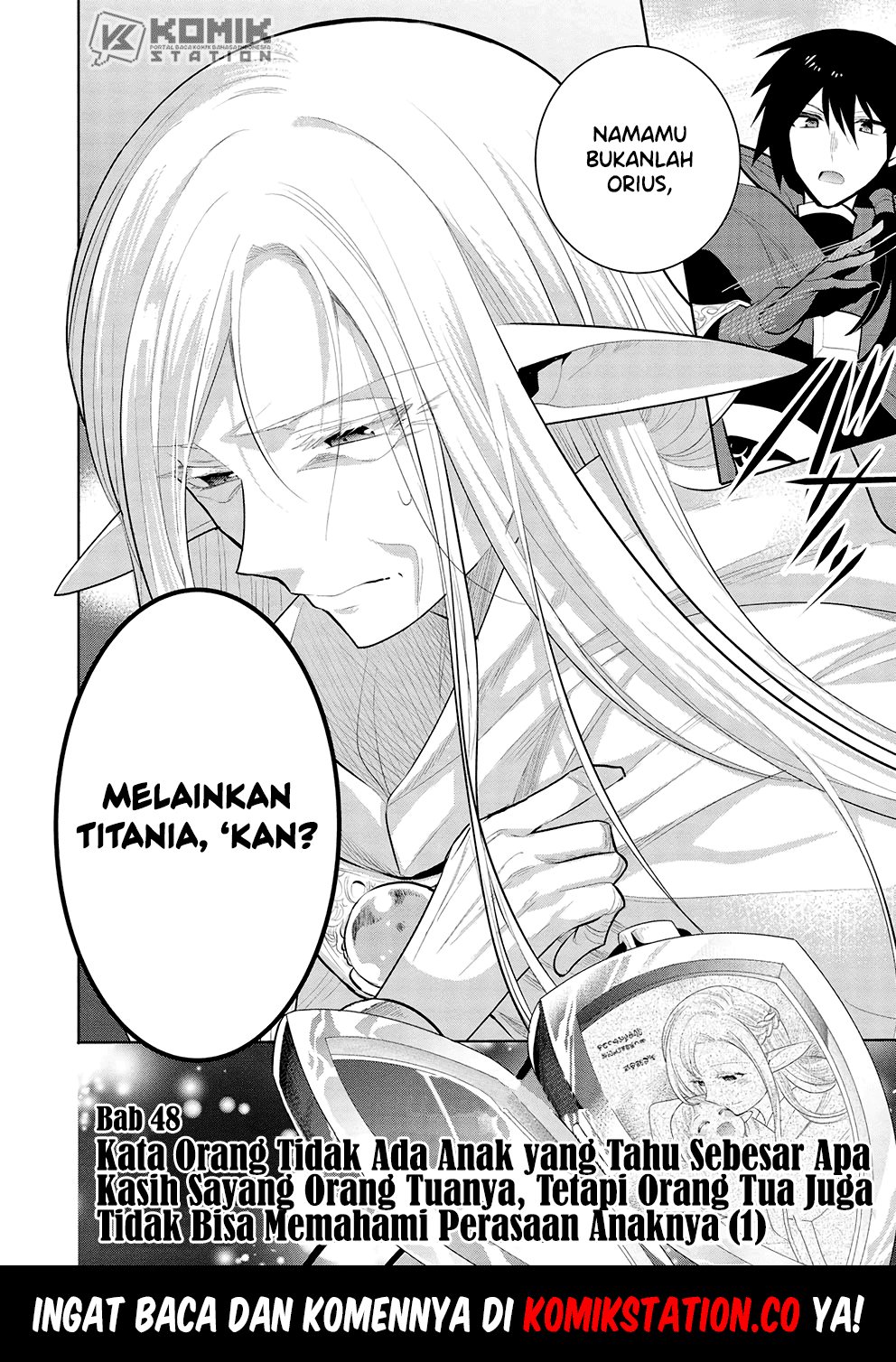 Maou no Ore ga Dorei Elf wo Yome ni Shitanda ga, Dou Medereba Ii? Chapter 48 Bahasa Indonesia