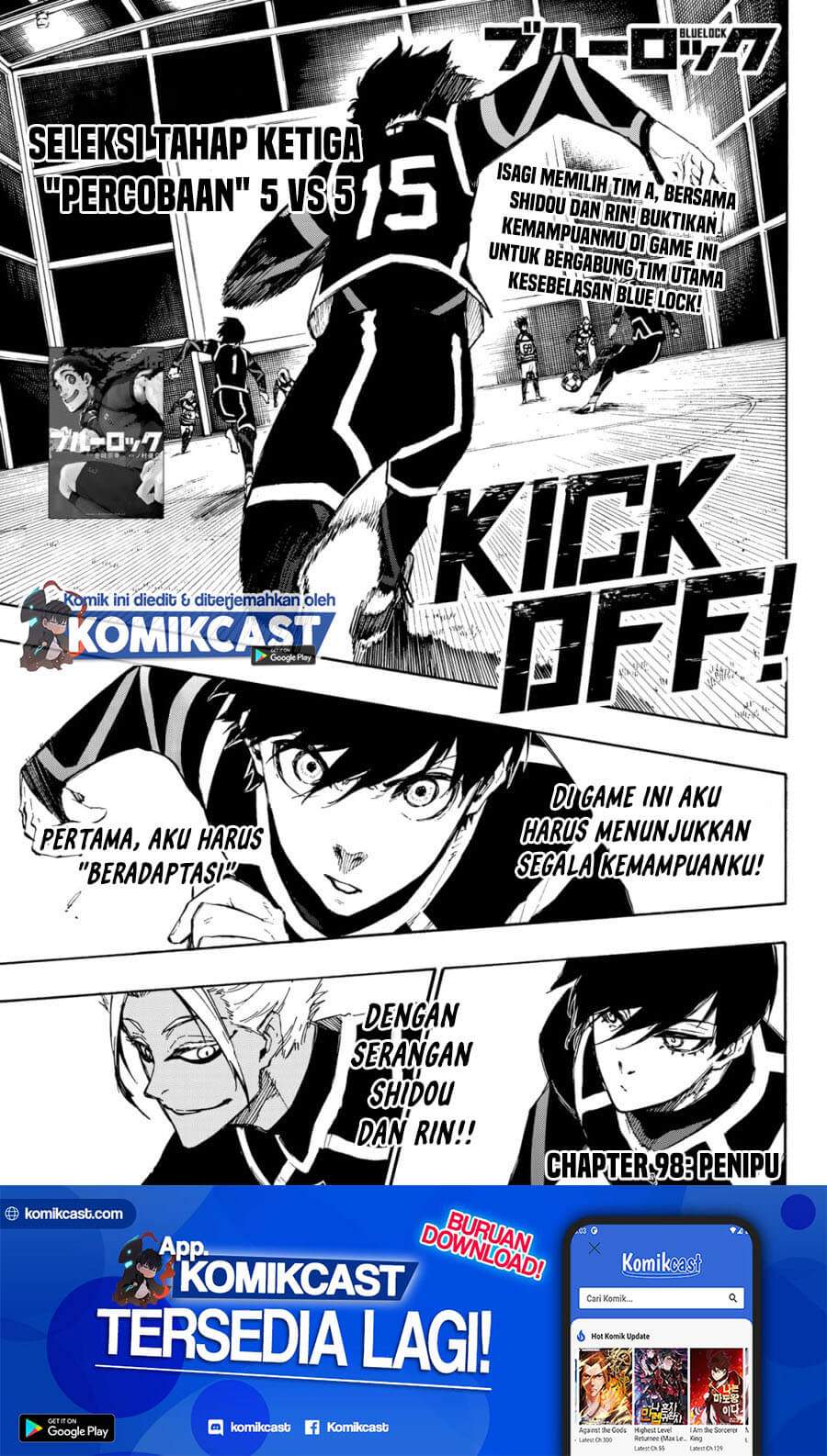 Blue Lock Chapter 98 Bahasa Indonesia