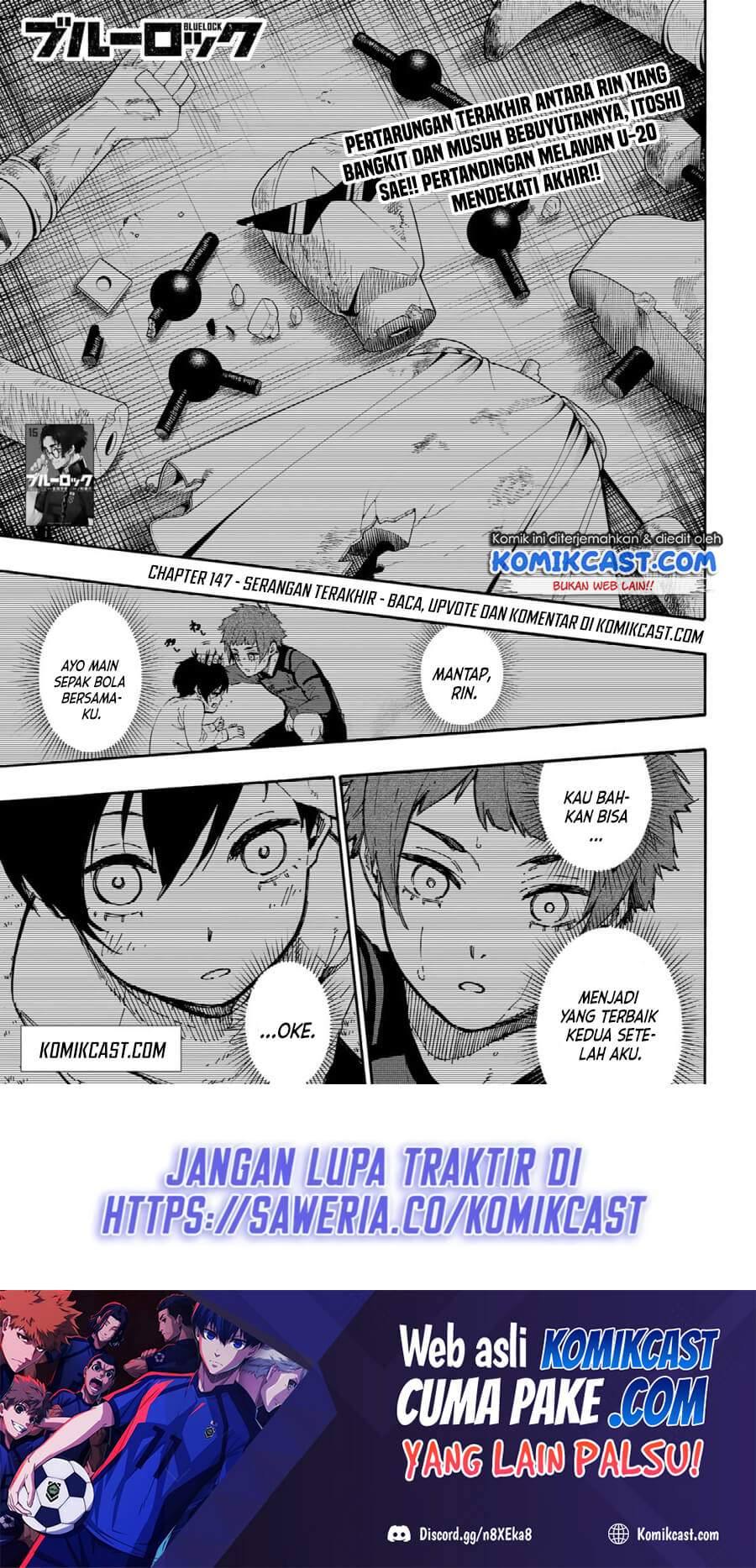 Blue Lock Chapter 147 Bahasa Indonesia