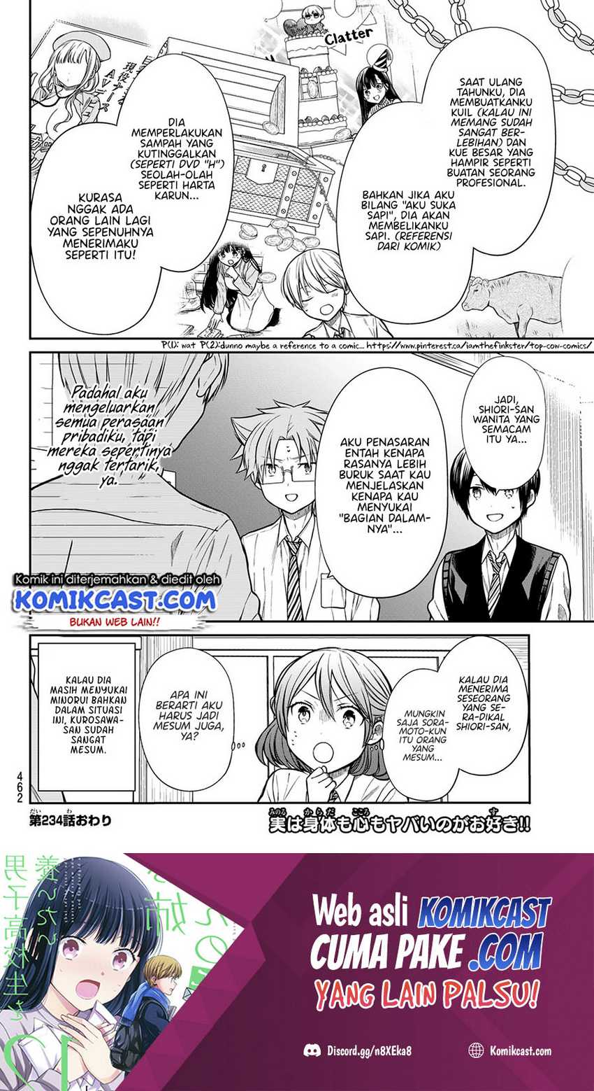 Danshi Koukousei wo Yashinaitai Onee-san no Hanashi Chapter 234 Bahasa Indonesia