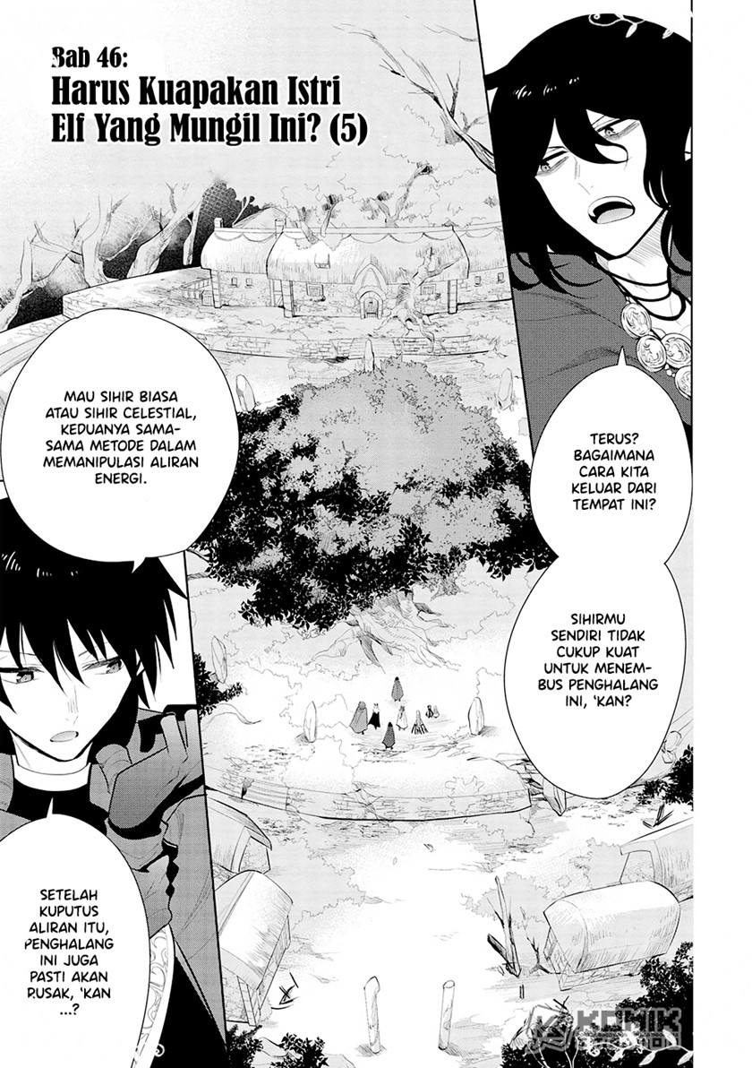 Maou no Ore ga Dorei Elf wo Yome ni Shitanda ga, Dou Medereba Ii? Chapter 46 Bahasa Indonesia