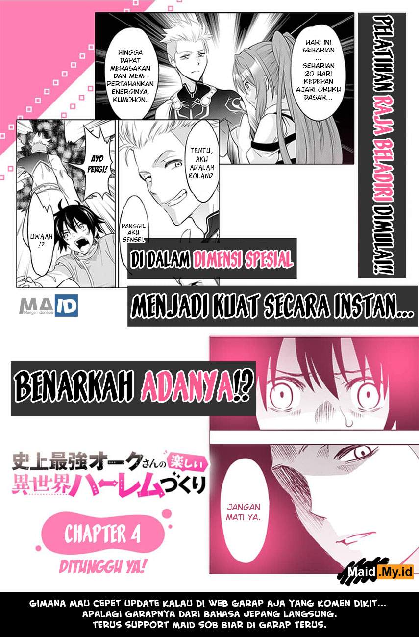 Shijou Saikyou Orc-san no Tanoshii Tanetsuke Harem Zukuri Chapter 03 Bahasa Indonesia