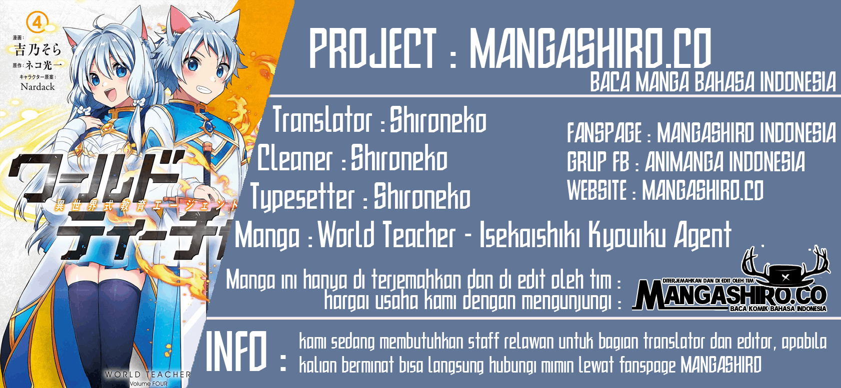 World Teacher – Isekaishiki Kyouiku Agent Chapter 29 Bahasa Indonesia