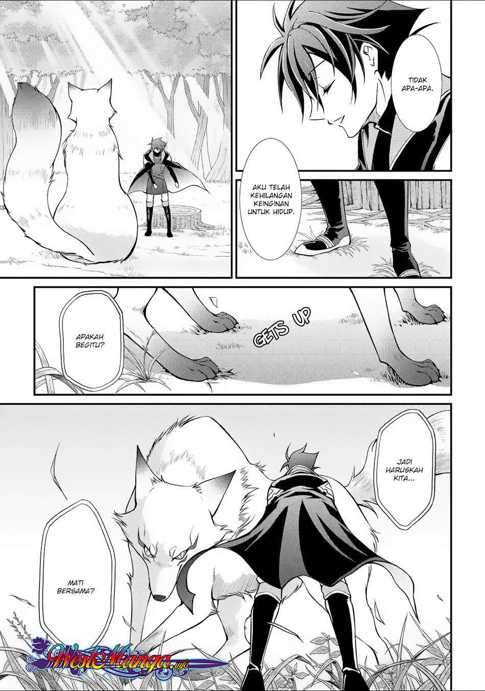 Shikkoku Tsukai no Saikyou Yuusha Nakama Zenin ni Uragirareta node Saikyou no Mamono to Kumimasu Chapter 02,1 Bahasa Indonesia