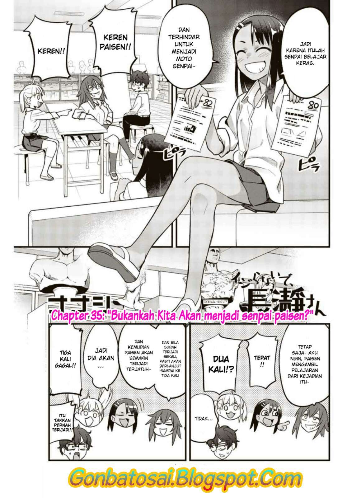 Ijiranaide, Nagatoro-san Chapter 35 Bahasa Indonesia