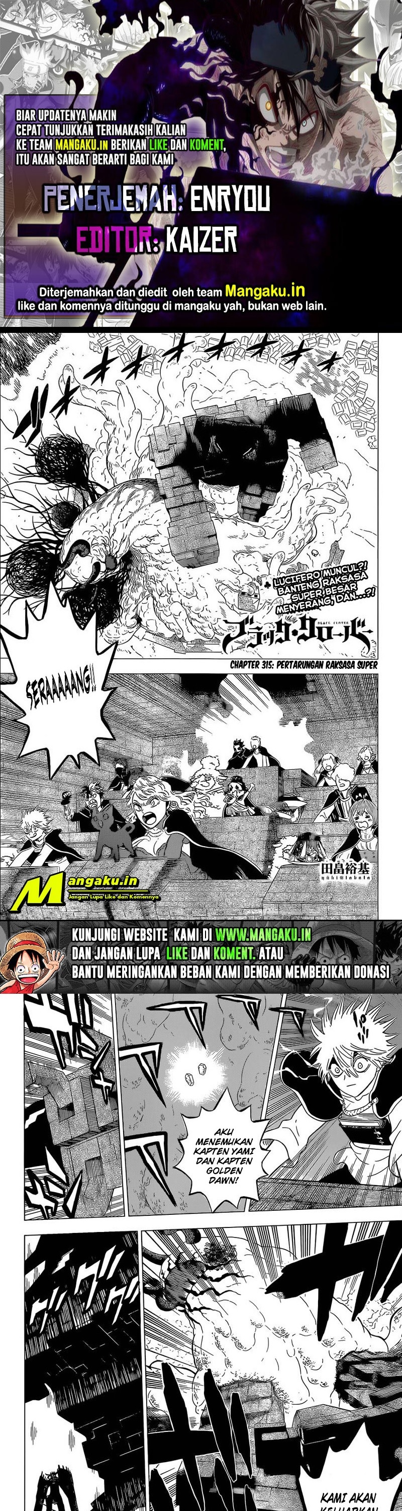 Black Clover Chapter 315 Bahasa Indonesia