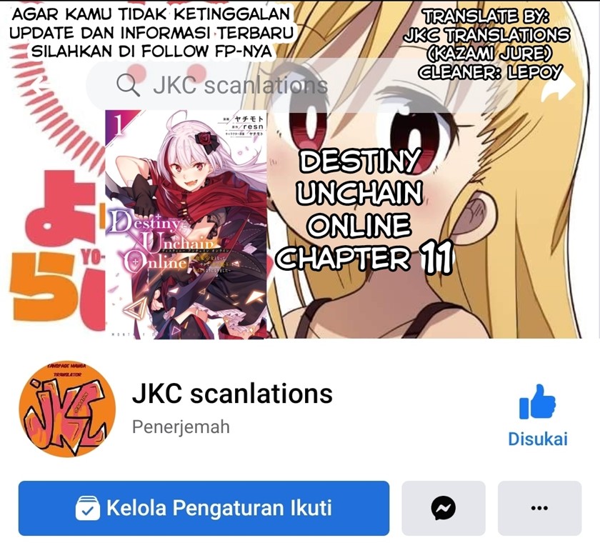 Destiny Unchain Online Chapter 11 Bahasa Indonesia