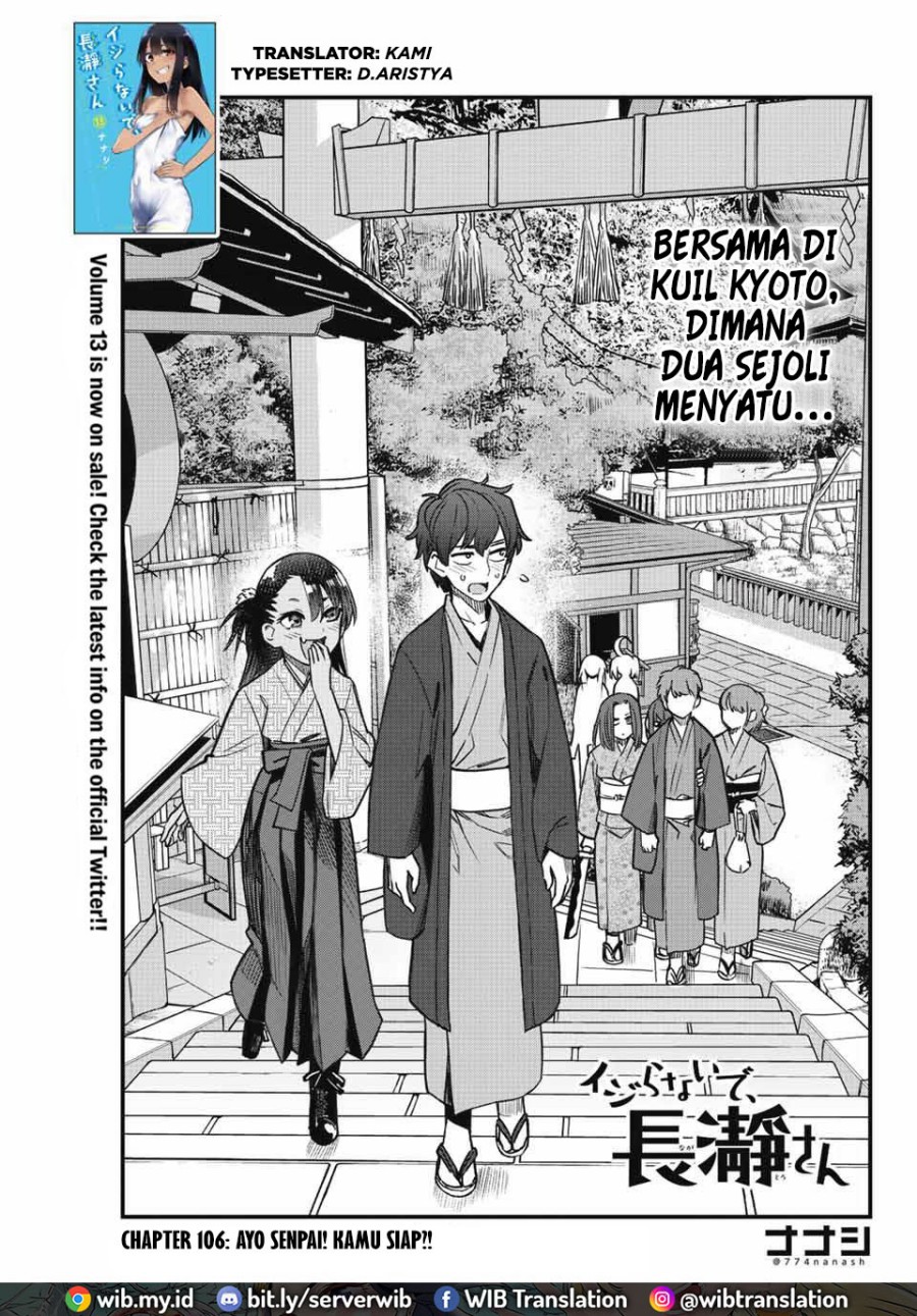 Ijiranaide, Nagatoro-san Chapter 106 Bahasa Indonesia