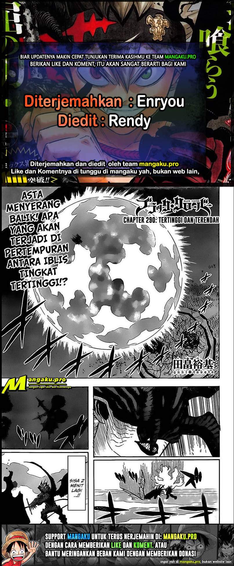 Black Clover Chapter 290 Bahasa Indonesia