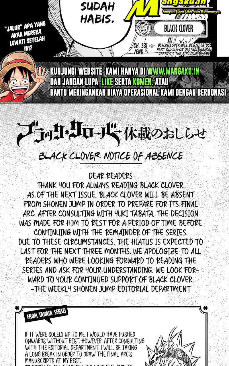 Black Clover Chapter 331 Bahasa Indonesia
