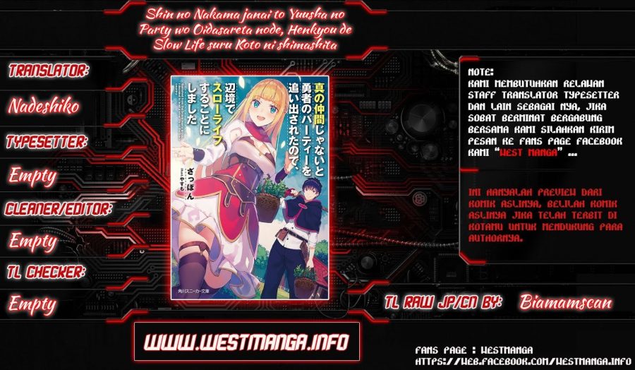 Shin no Nakama Janai to Yuusha no Party o Oidasareta node, Henkyou de Slow Life Suru Koto ni Shimashita (Novel) Chapter 01.3 Bahasa Indonesia