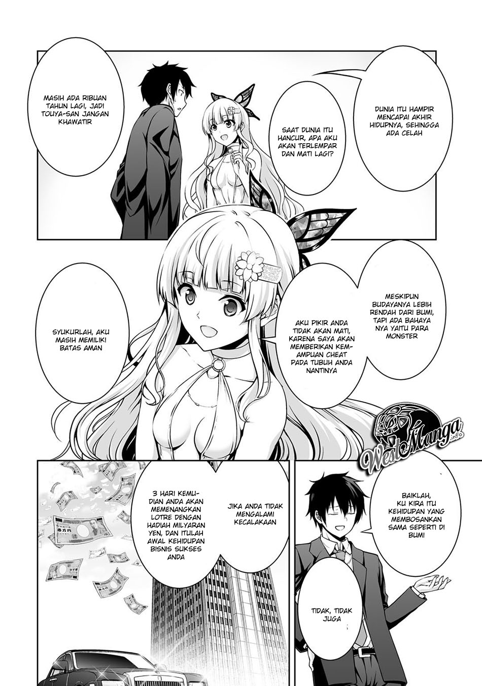 Kami no Techigai de Shindara Zumi de Isekai ni Hourikomare Mashita Chapter 01 Bahasa Indonesia