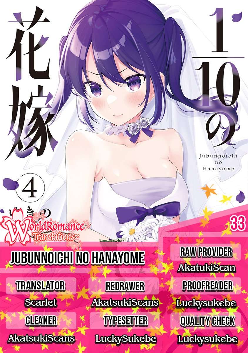 Jubunnoichi no Hanayome Chapter 33 Bahasa Indonesia