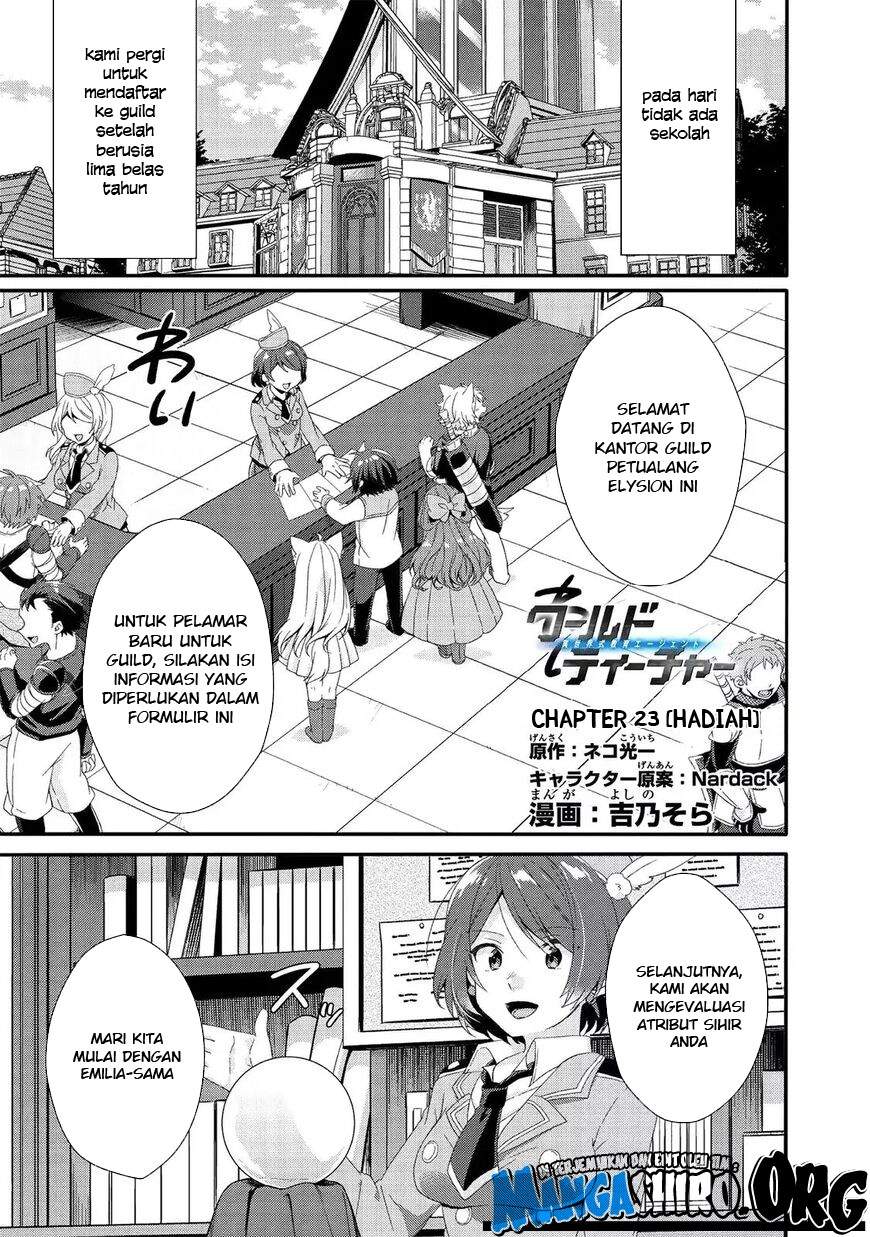 World Teacher – Isekaishiki Kyouiku Agent Chapter 23 Bahasa Indonesia