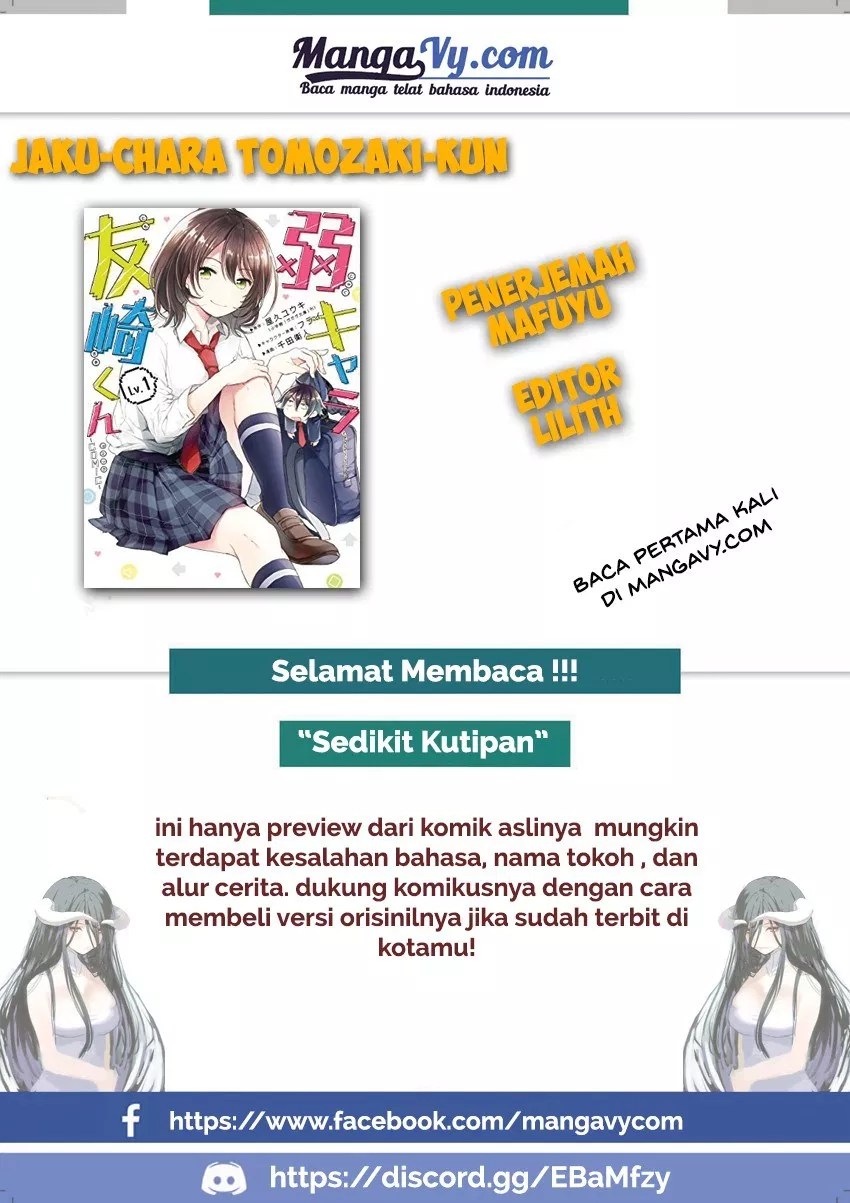 Jaku-chara Tomozaki-kun Chapter 06 Bahasa Indonesia