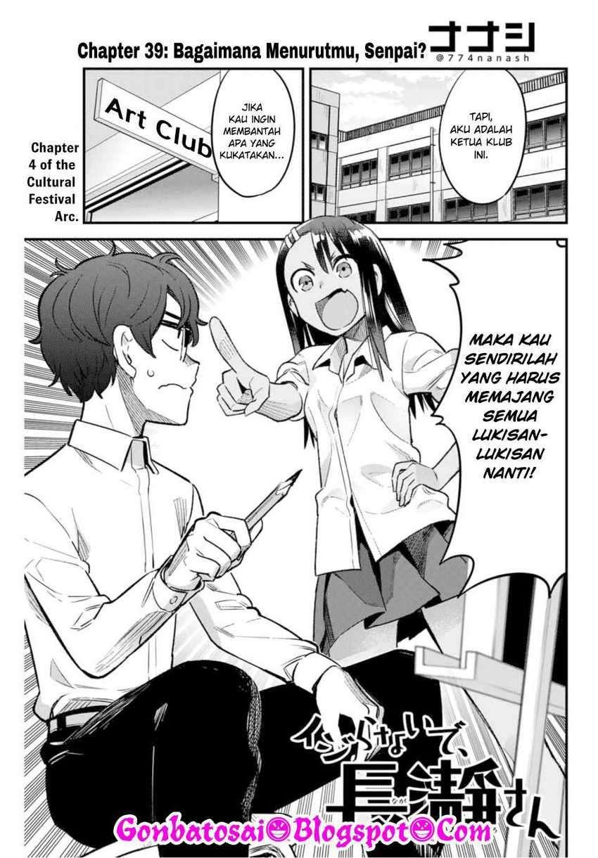 Ijiranaide, Nagatoro-san Chapter 39 Bahasa Indonesia