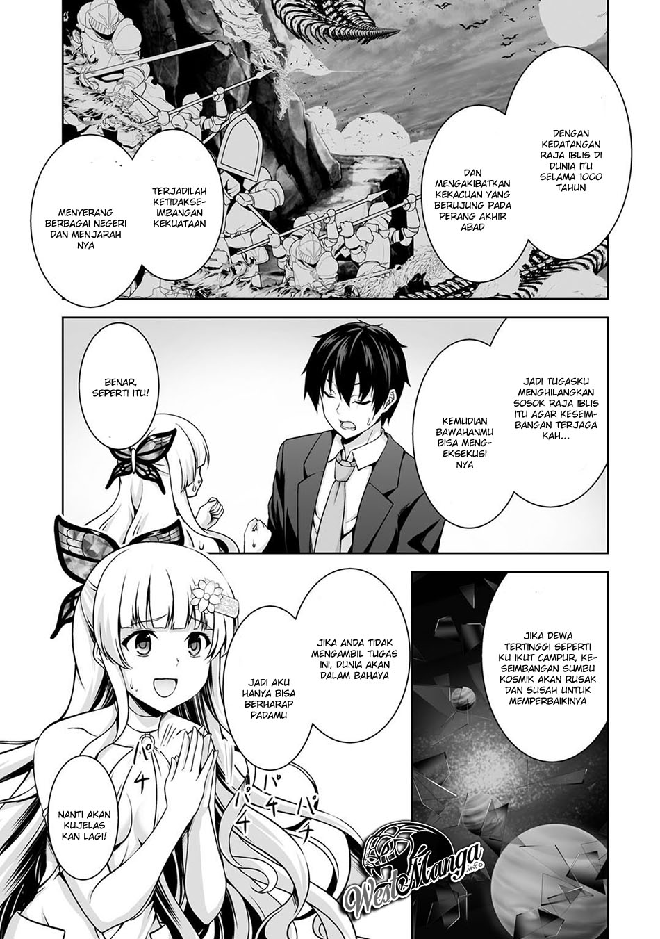 Kami no Techigai de Shindara Zumi de Isekai ni Hourikomare Mashita Chapter 01 Bahasa Indonesia