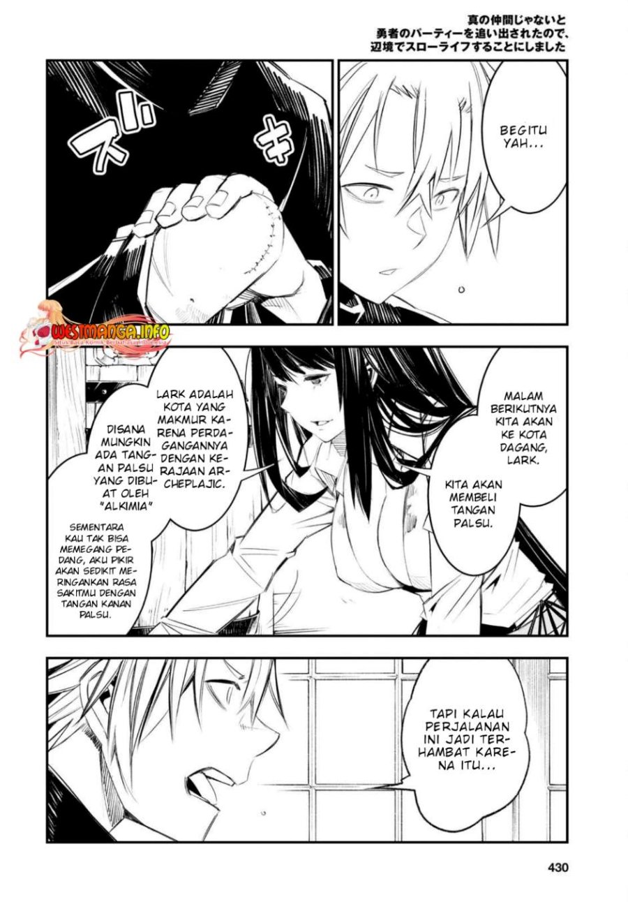 Shin no Nakama Janai to Yuusha no Party o Oidasareta node, Henkyou de Slow Life Suru Koto ni Shimashita (Novel) Chapter 45 Bahasa Indonesia