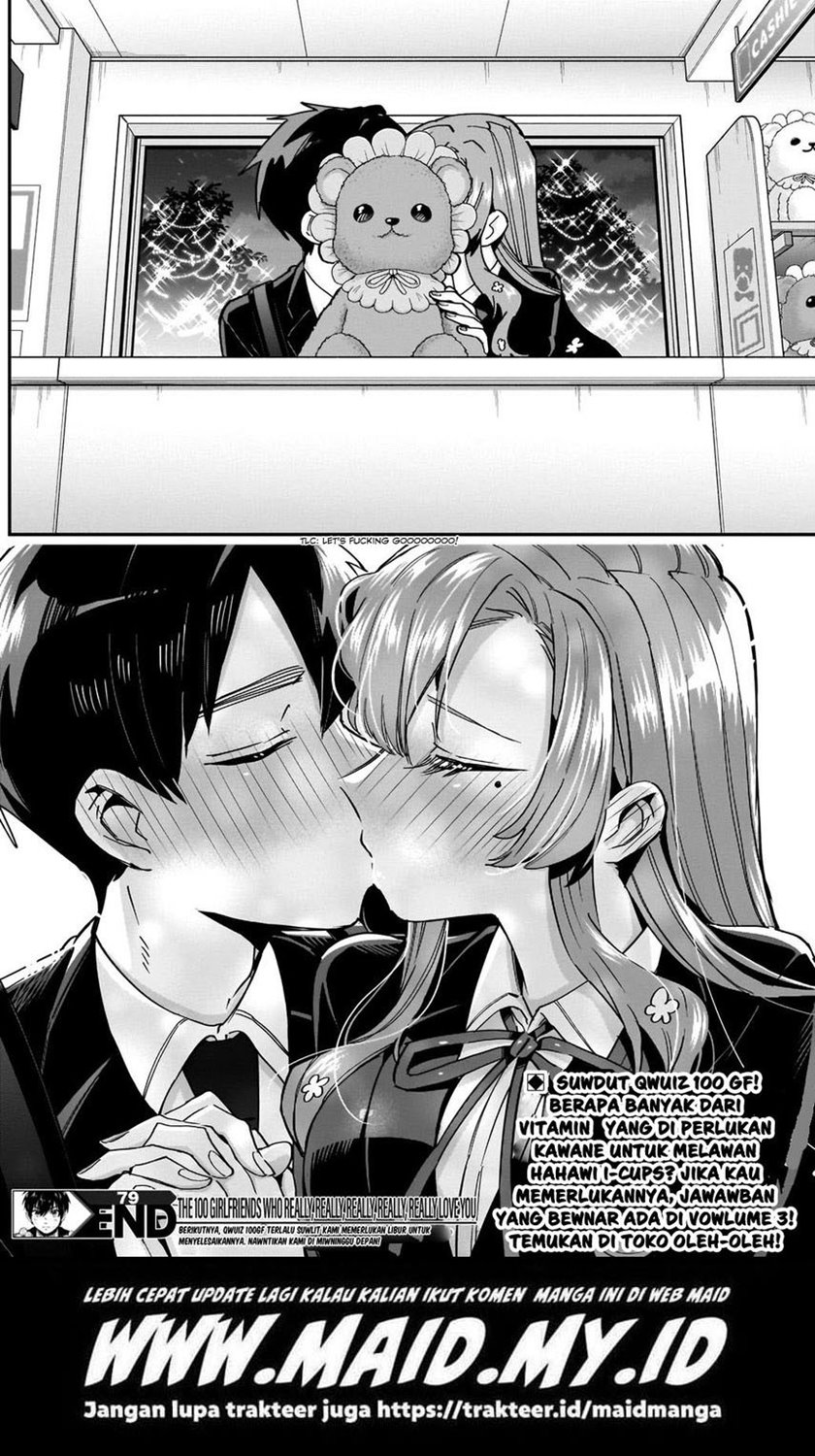 Kimi no Koto ga Dai Dai Dai Dai Daisuki na 100-nin no Kanojo Chapter 79 Bahasa Indonesia