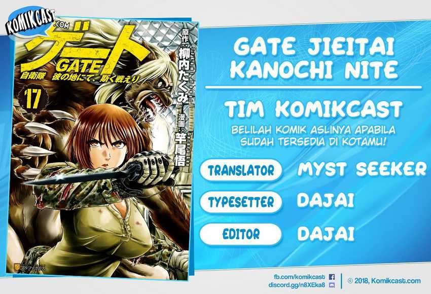 Gate – Jietai Kare no Chi nite, Kaku Tatakeri Chapter 99.5 Bahasa Indonesia