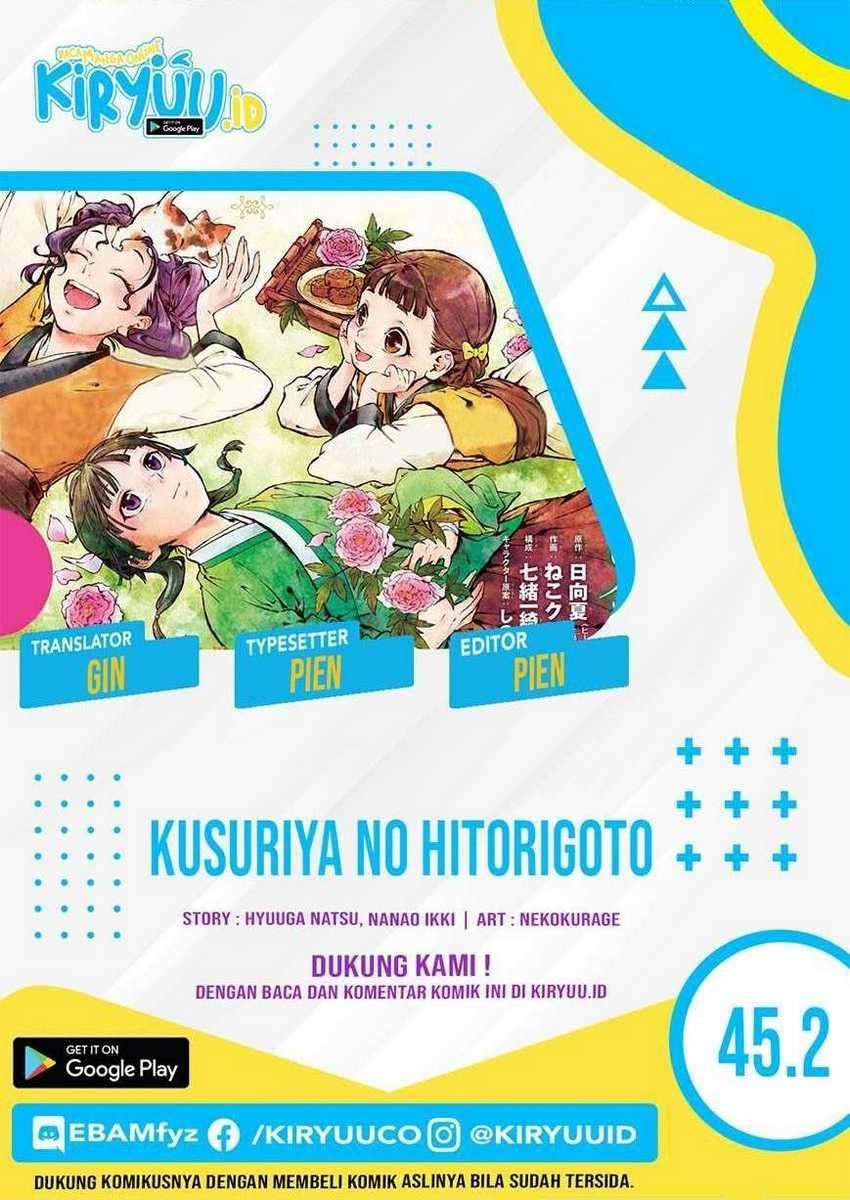 Kusuriya no Hitorigoto Chapter 45.2 Bahasa Indonesia