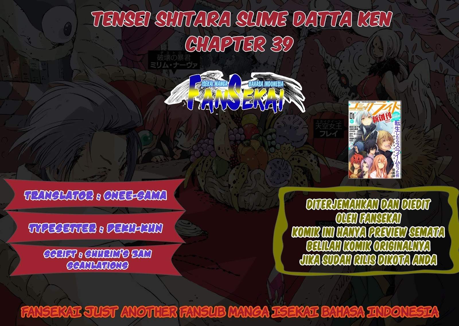 Tensei Shitara Slime Datta Ken Chapter 39 Bahasa Indonesia