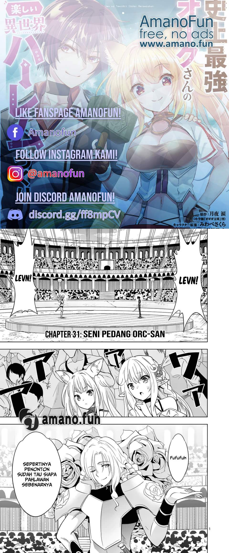 Shijou Saikyou Orc-san no Tanoshii Tanetsuke Harem Zukuri Chapter 31 Bahasa Indonesia