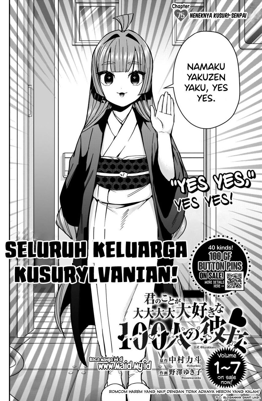 Kimi no Koto ga Dai Dai Dai Dai Daisuki na 100-nin no Kanojo Chapter 75 Bahasa Indonesia