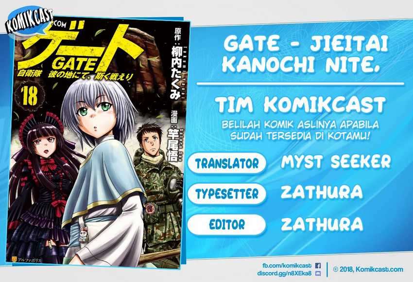 Gate – Jietai Kare no Chi nite, Kaku Tatakeri Chapter 101.1 Bahasa Indonesia