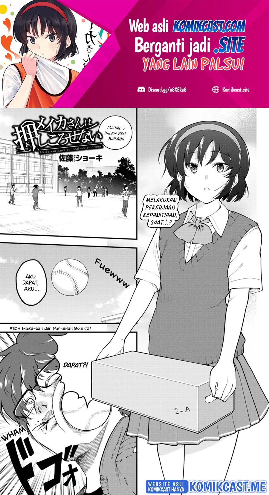 Meika-san Can’t Conceal Her Emotions Chapter 104 Bahasa Indonesia