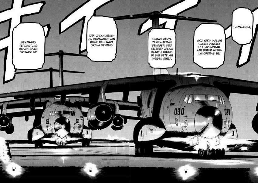 Gate – Jietai Kare no Chi nite, Kaku Tatakeri Chapter 75 Bahasa Indonesia