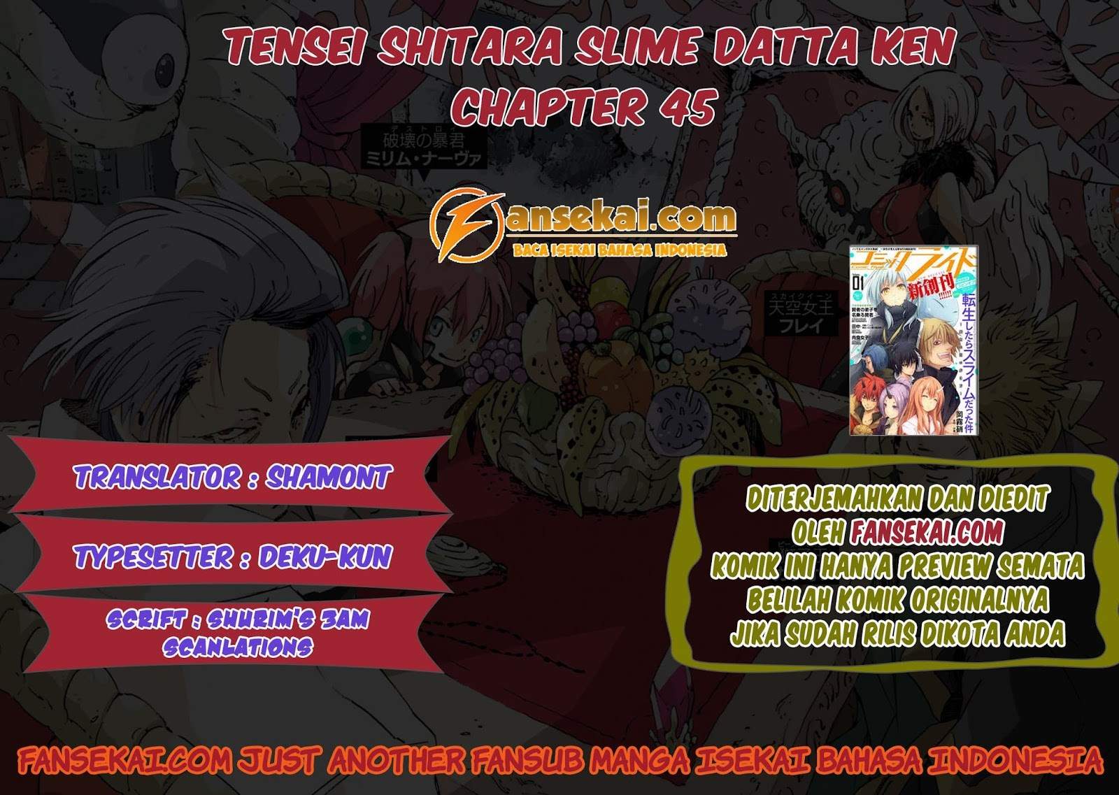 Tensei Shitara Slime Datta Ken Chapter 45 Bahasa Indonesia