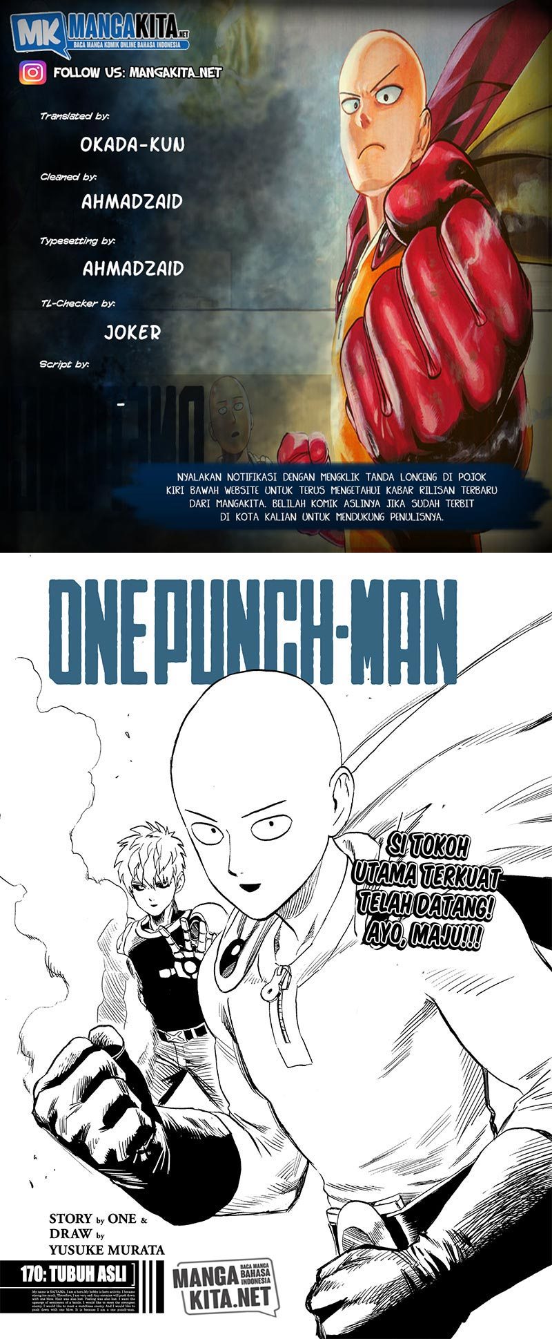 One Punch-Man Chapter 170 Bahasa Indonesia