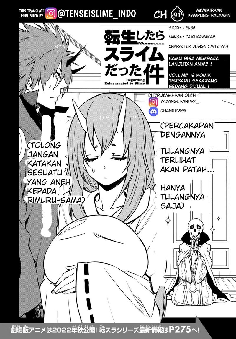 Tensei Shitara Slime Datta Ken Chapter 91 Bahasa Indonesia