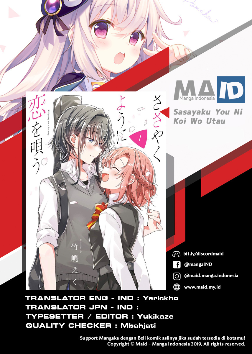 Sasayaku You ni Koi o Utau Chapter 06 Bahasa Indonesia