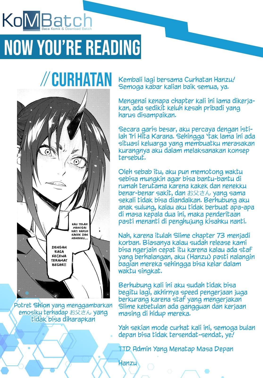 Tensei Shitara Slime Datta Ken Chapter 73 Bahasa Indonesia