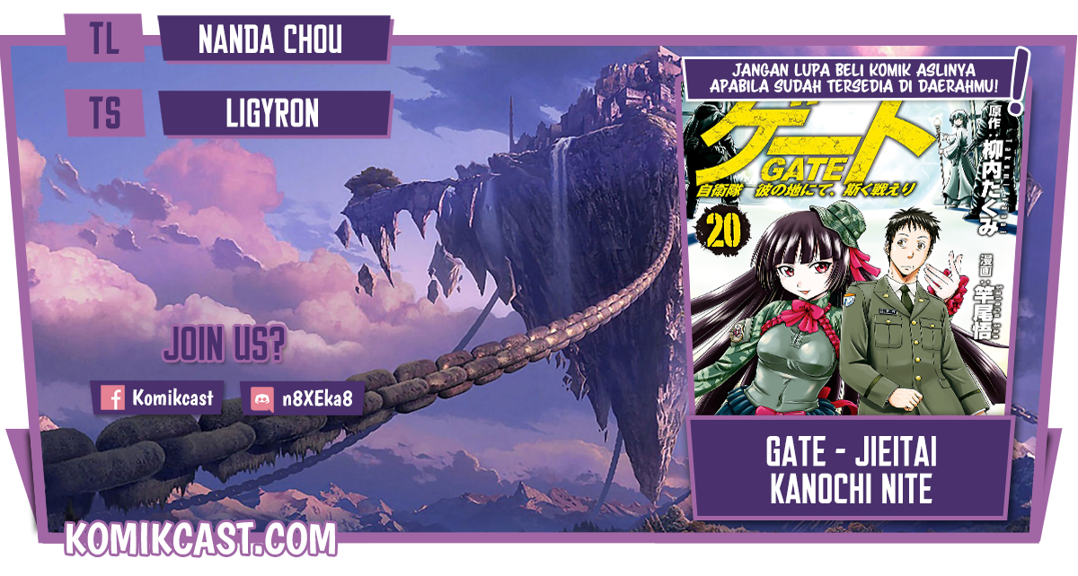 Gate – Jietai Kare no Chi nite, Kaku Tatakeri Chapter 110 Bahasa Indonesia