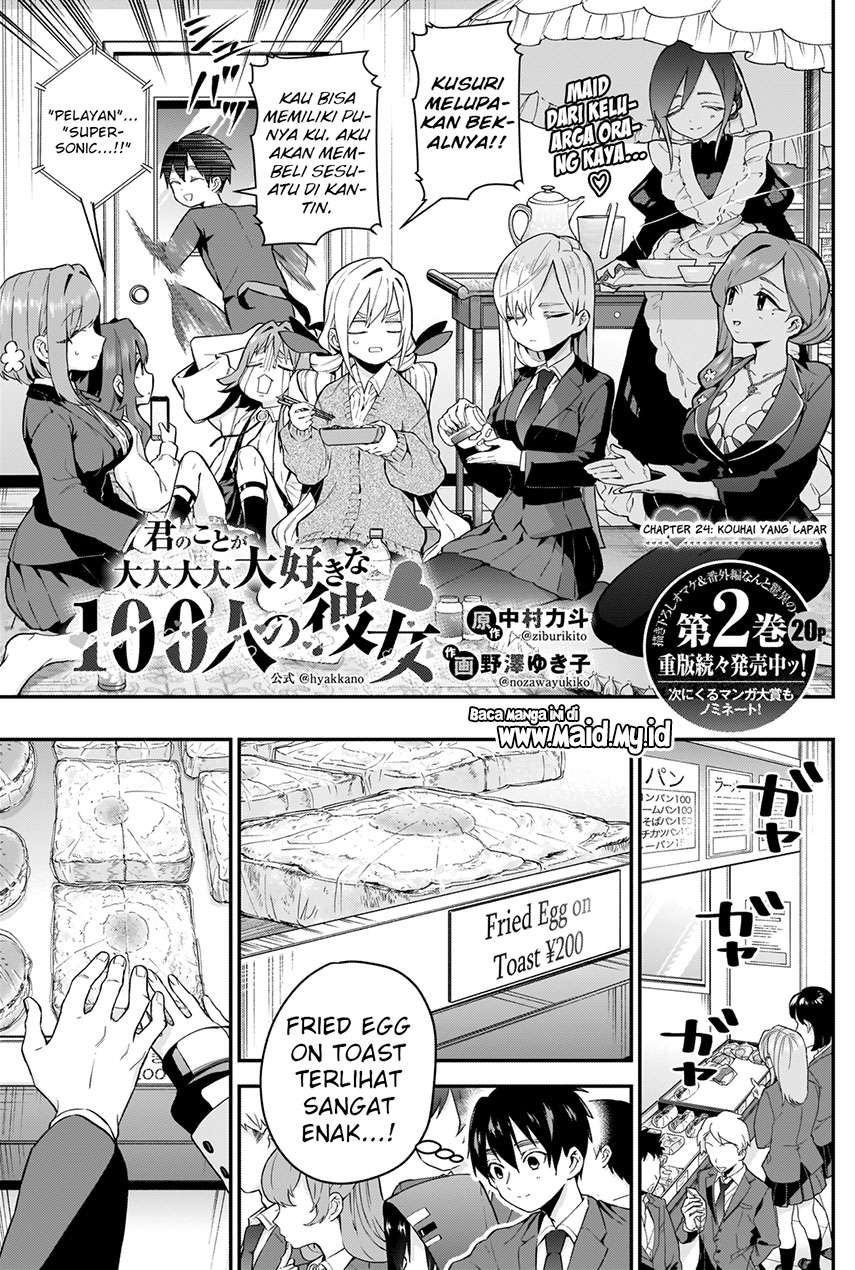 Kimi no Koto ga Dai Dai Dai Dai Daisuki na 100-nin no Kanojo Chapter 24 Bahasa Indonesia