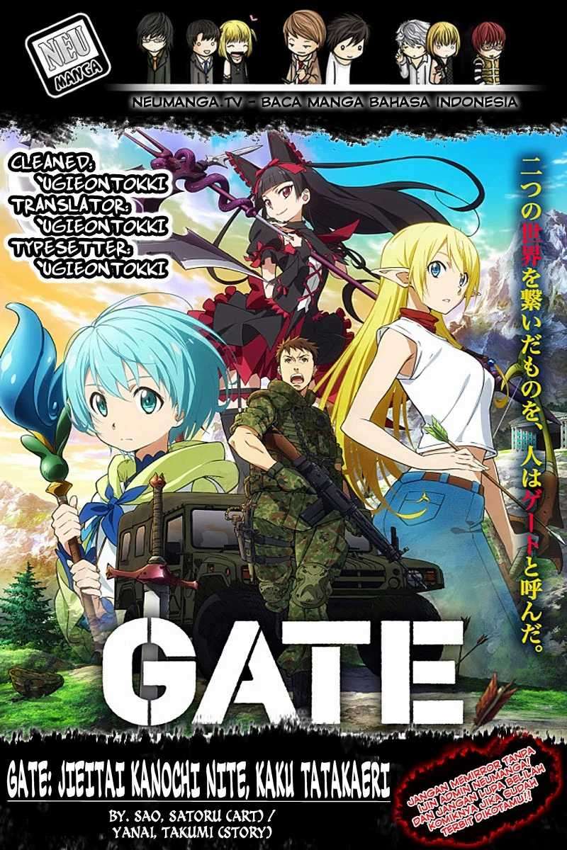 Gate – Jietai Kare no Chi nite, Kaku Tatakeri Chapter 11 Bahasa Indonesia