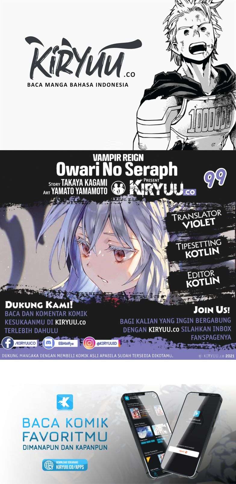 Owari no Seraph Chapter 99 Bahasa Indonesia