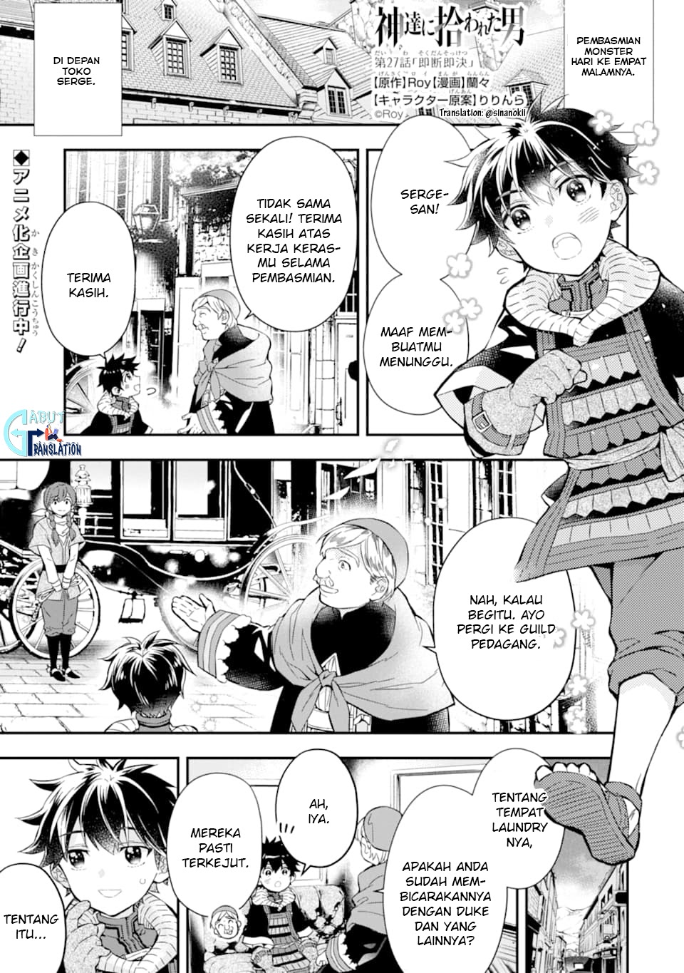 Kami-tachi ni Hirowareta Otoko Chapter 27 Bahasa Indonesia