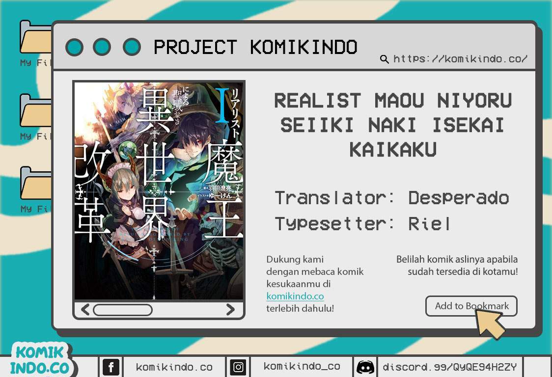 Realist Maou Niyoru Seiiki Naki Isekai Kaikaku Chapter 26.1 Bahasa Indonesia