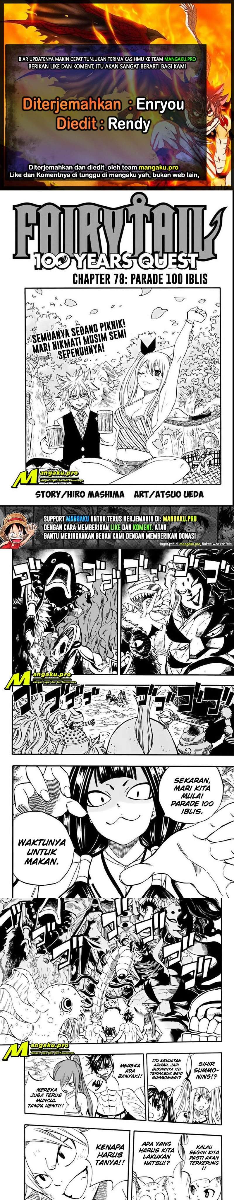 Fairy Tail: 100 Years Quest Chapter 78 Bahasa Indonesia