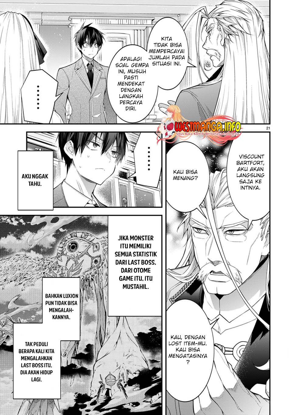 Otome Game Sekai wa Mob ni Kibishii Sekai Desu Chapter 49 Bahasa Indonesia